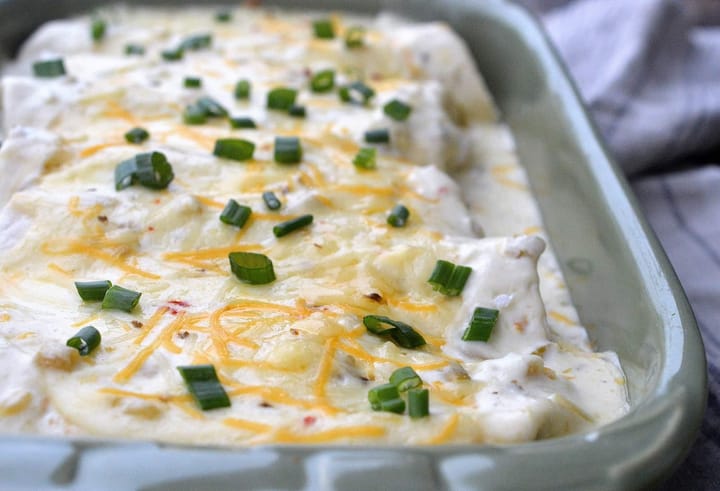 White Chicken Enchiladas Recipe
