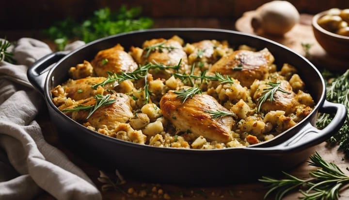 delicious chicken stuffing casserole