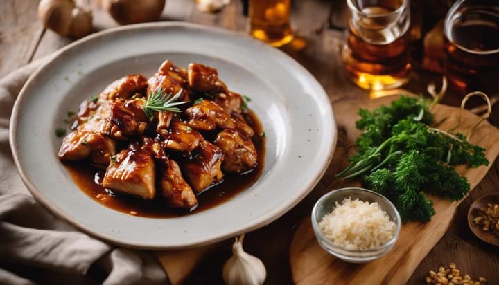 delicious homemade bourbon chicken