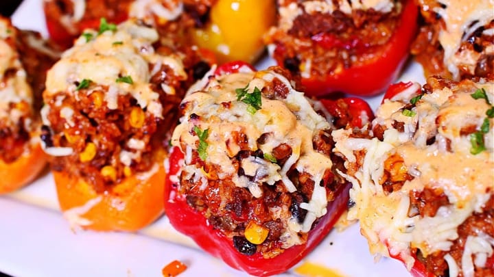 Deliciously Cheesy Stuffed Bell Peppers