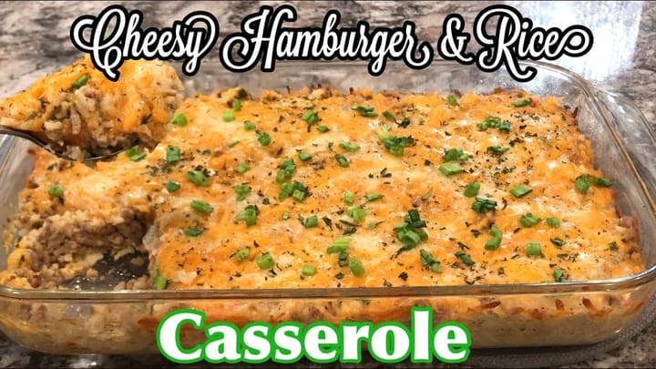 Cheesy Hamburger and Rice Casserole Recipe