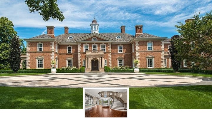 Majestic 18,954 Sq. Ft. 8-Bedroom Brick Georgian Colonial on 8.23 Acres