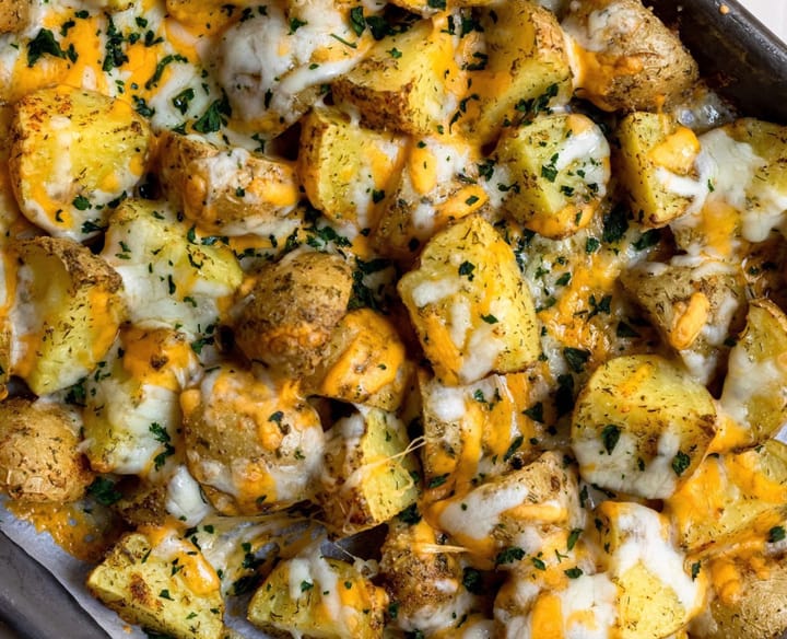 Sheet Pan Cheesy Ranch Potatoes