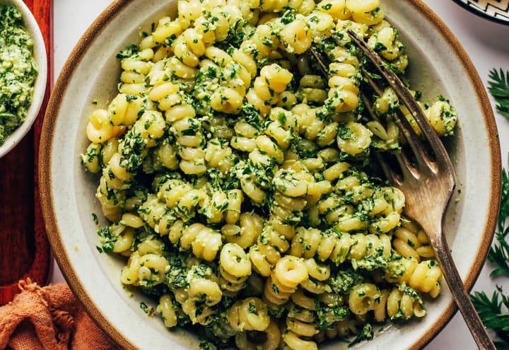 The BEST Carrot Top Pesto