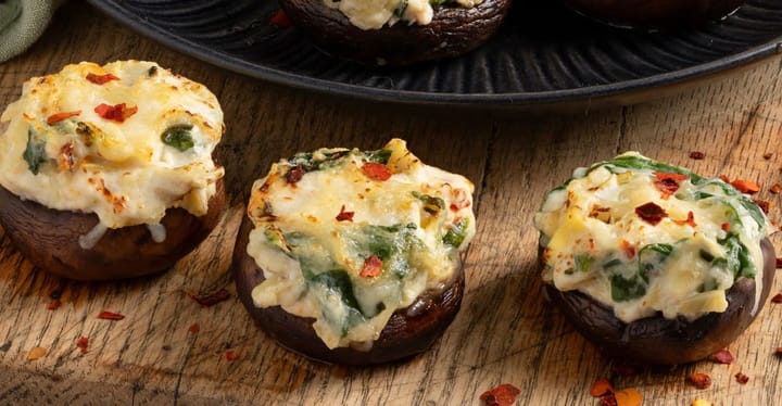 Artichoke Stuffed Mushrooms
