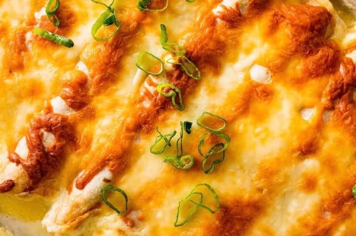 Creamy White Chicken Enchiladas
