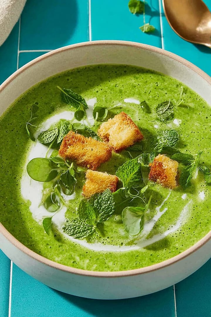 Watercress Soup with Peas and Mint (Princess Diana Recipe)
