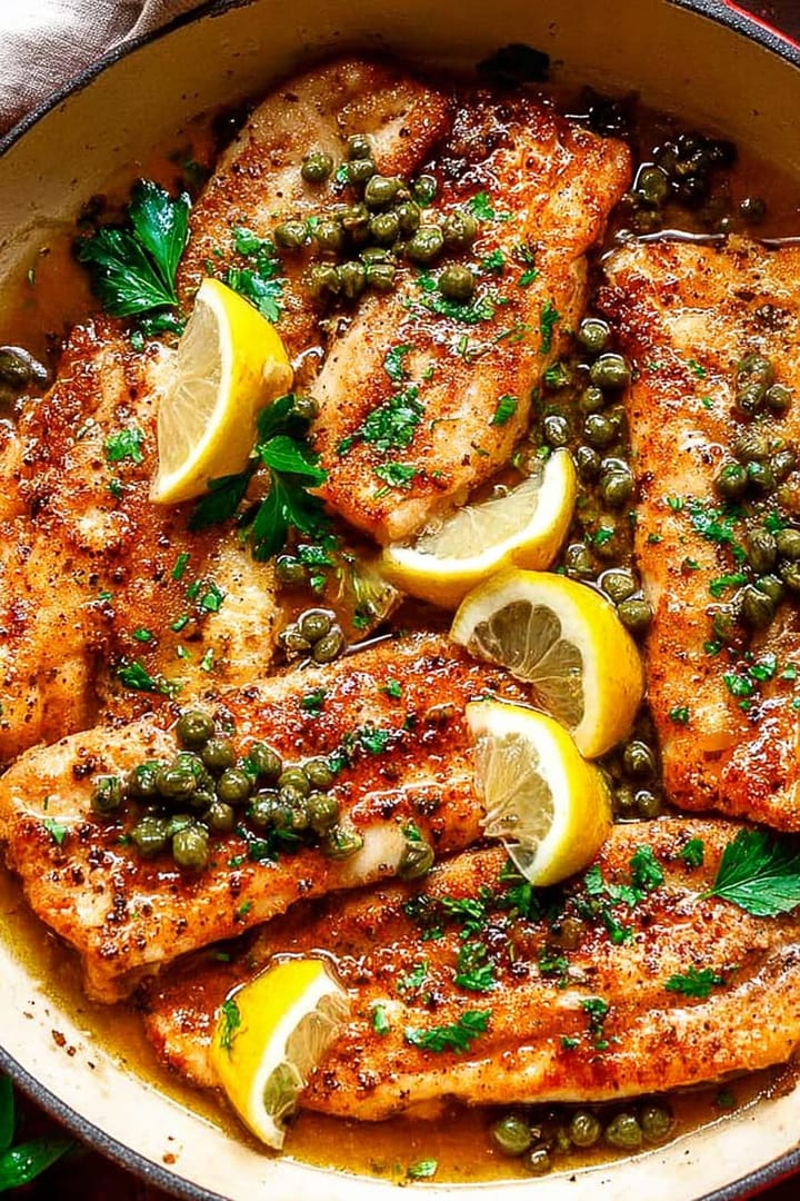 Speckled Trout Fish Piccata Recipe