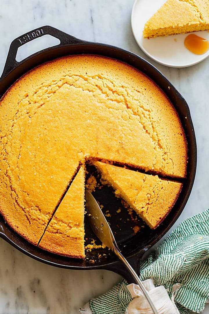 Skillet Cornbread with Honey Butter